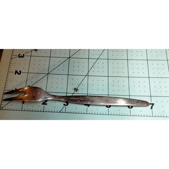 Kleeblatt Rose Two Prong Fork Condiment Appetizer Vintage Silver - Picture 4 of 7